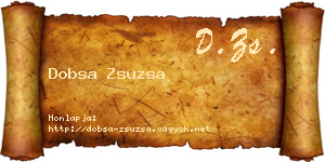 Dobsa Zsuzsa névjegykártya